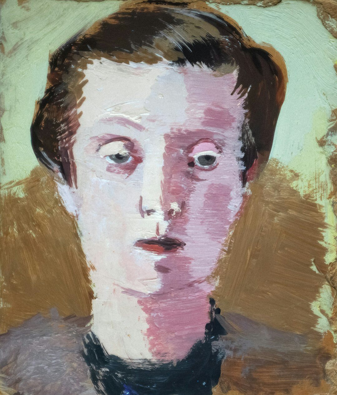 Portrait of a European woman journalist with short brown hair